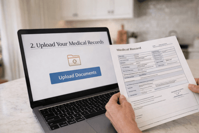 Hospital documentation used for clinical review